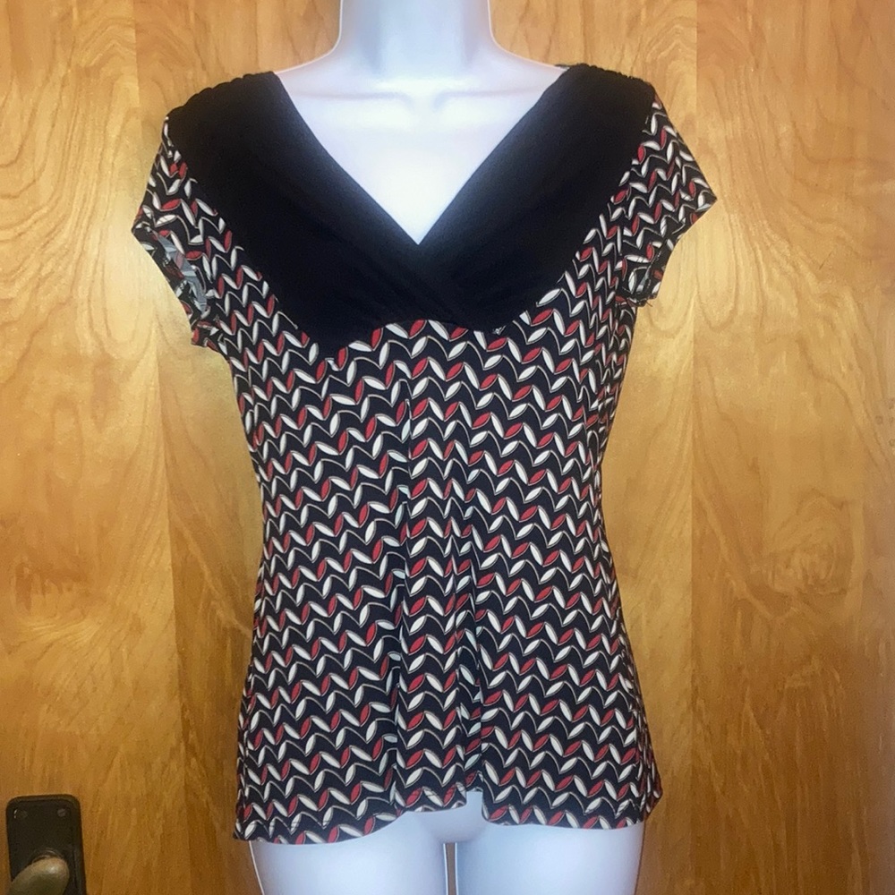 Ripe Clothing Company Black, Red, & White Short Sleeve Shirt Top Size Large